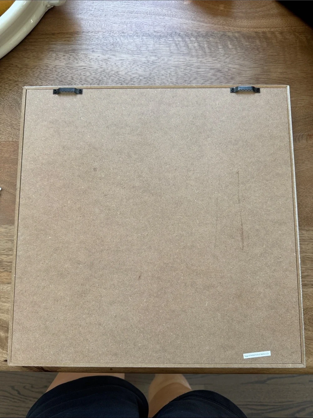 Wooden Letter Board with White Letters - Brown Wood